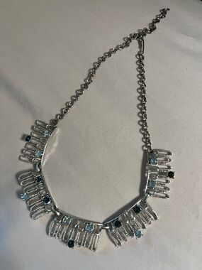 Silver-Tone Fringe Style Necklace